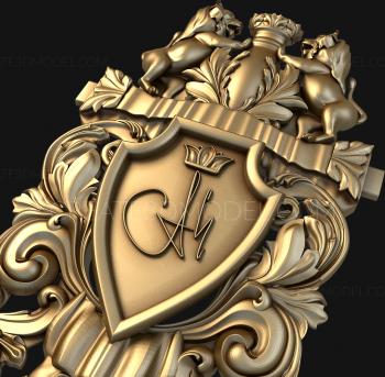 Coat of arms (GR_0061) 3D model for CNC machine
